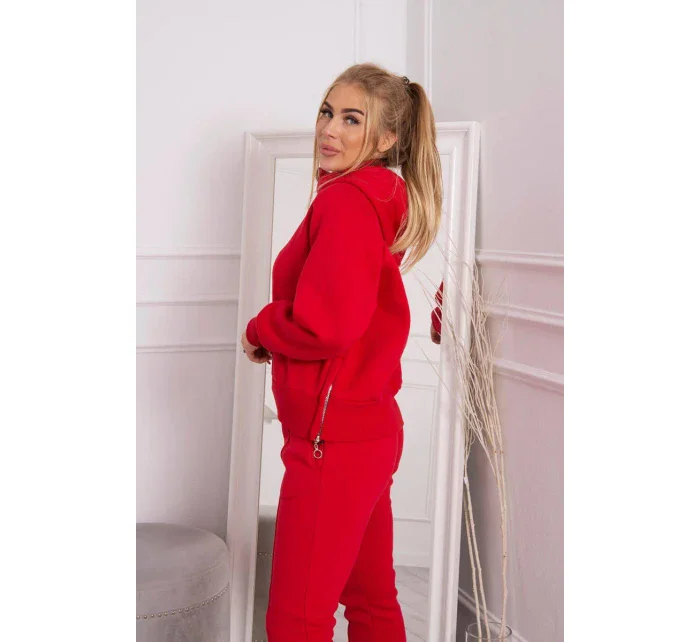 Zateplený set roláku a kapuce červený Zateplený set roláku a kapuce červený