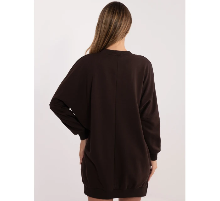 Sukienka RV SK model 21801814 ciemny brązowy - FPrice Sukienka RV SK model 21801814 ciemny brązowy - FPrice