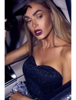 šaty se sukní černé model 21479382 - Moe