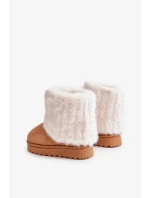 Dětské Kotníkové Sněhule S Kožešinou Camel Crisie