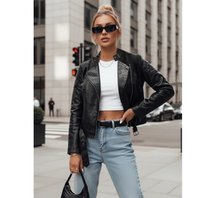 ERIPA dámská kožená bunda ramones černá FashionStreet TY4194