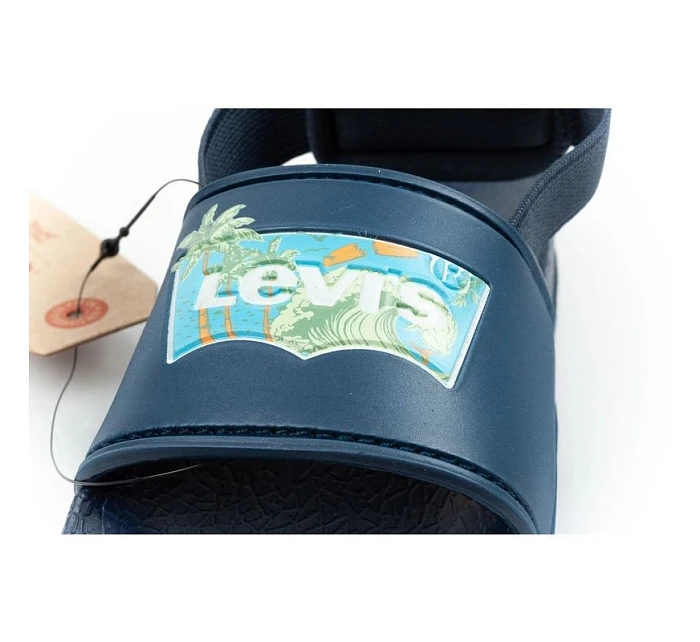 Dětské žabky Levi's Pool S Mini chlapecké model 22088601 modré dětské sandály - Hikvision