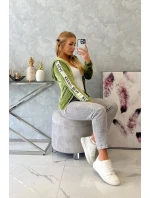 Velurová mikina s kapucí zelená