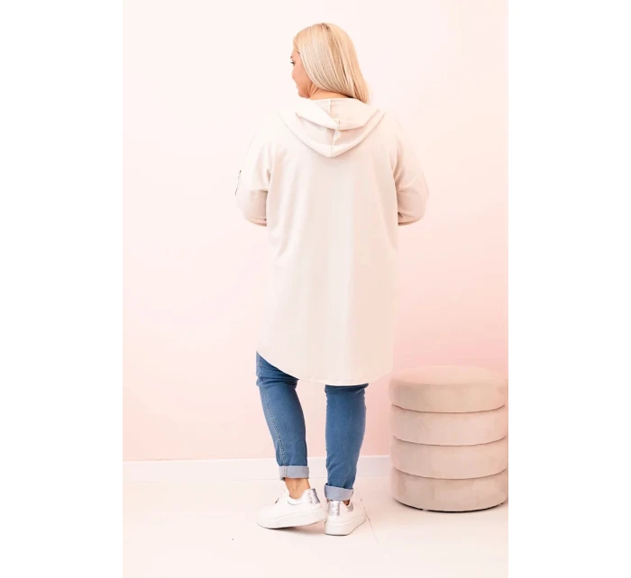 Dámská mikina s ozdobnými rukávy černá masełkowa