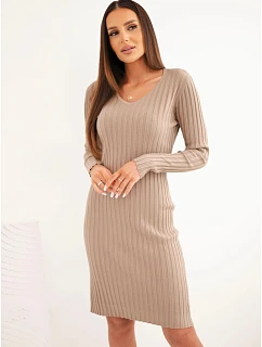 Dámské šaty z viskózy s dlouhým rukávem fango