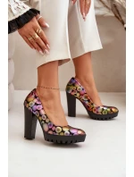 Kožené Lodičky Na Podpatku model 21670476 Multikolor - Maciejka