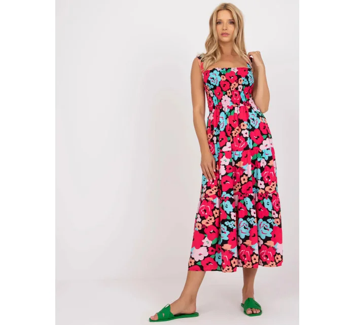 Dámské šaty RO SK 8007 1.03P černá a růžová - FPrice