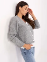 Dámský svetr PM SW F513.16 Šedý s ecru - FPrice