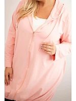 Dámská mikina Plus Size 6366 růžová - Kesi