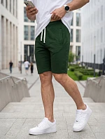 Pánské teplákové kraťasy se šňůrkou, zelené, FashionStreet SX2629
