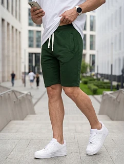Spodenki męskie dresowe ze zielony model 22278519 - FashionStreet