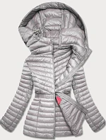 Vypasovaná šedá dámská bunda (GT-212)