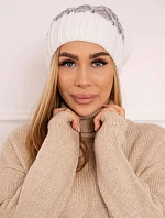 Milano fleecová čepice K203 grey melange+ecru