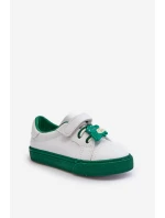 Dětské Tenisky Boty S Prstíkem Bílo-Zelené Pennyn Dětské Tenisky Boty S Prstíkem Bílo-Zelené Pennyn