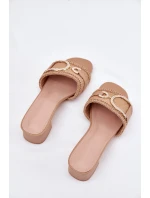 Dámské Sandály Na Podpatku S Ozdobným Detalem Tmavě Béžové model 21699808 - Boto Dámské Sandály Na Podpatku S Ozdobným Detalem Tmavě Béžové model 21699808 - Boto