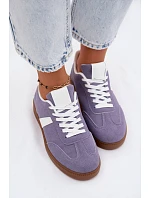 Dámské tenisky z imitace semiše fialové Calira