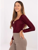Bluzka IT BZ model 21314509 bordowy - FPrice Bluzka IT BZ model 21314509 bordowy - FPrice