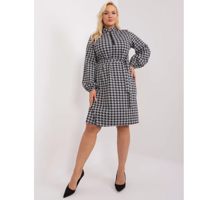 LK SK 509476 šaty.28P šedá černá