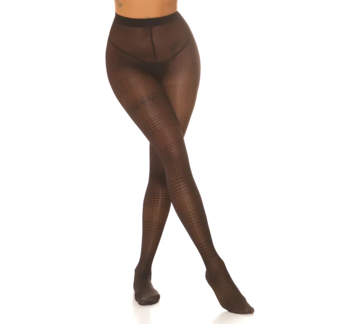 Dámské sexy punčochové kalhoty se vzorem černé - Koucla