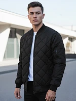 Pánská prošívaná bunda bomber černá TX2215