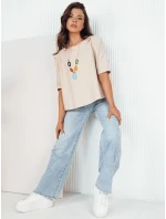 Dámská oversize halenka BULS beige FashionStreet RY2505