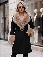 Płaszcz damski z odpinanym  czarny model 22404879 - FashionStreet