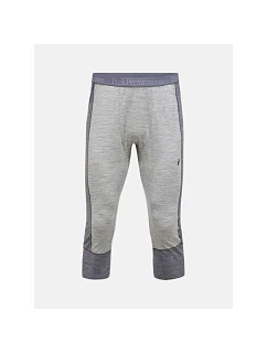 Teplé kalhoty PEAK PERFORMANCE Magic 3/4 Long Johns Wool-blend Baselayer Men, šedé