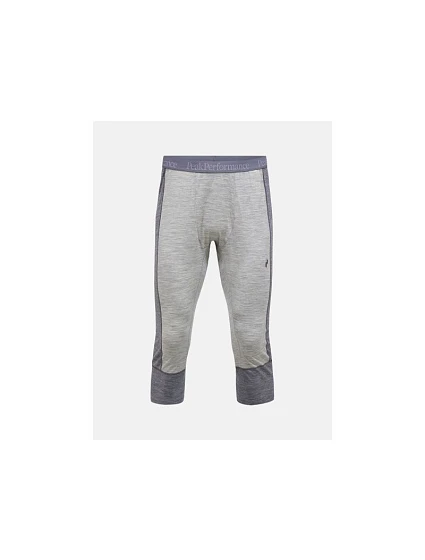 Teplé kalhoty PEAK PERFORMANCE Magic 3/4 Long Johns Wool-blend Baselayer Men, šedé