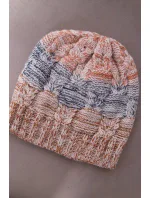 Fleecová čepice Dolores K303 camel+jeans+red Fleecová čepice Dolores K303 camel+jeans+red