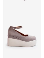 Dámské espadrilky na šedé model 21648491 - Boto