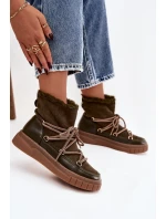 Dámské sněhule s tmavě zelené model 21757764 - Boto Dámské sněhule s tmavě zelené model 21757764 - Boto