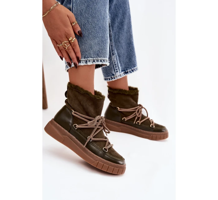 Dámské sněhule s tmavě zelené model 21757764 - Boto Dámské sněhule s tmavě zelené model 21757764 - Boto