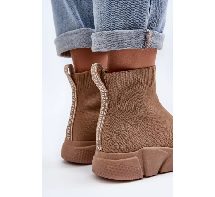 Dámská sportovní obuv s ponožkou Béžová Zirila Dámská sportovní obuv s ponožkou Béžová Zirila