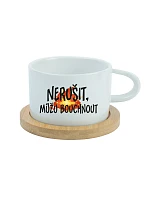 NERUŠIT, MŮŽU BOUCHNOUT. - bílý hrníček makronka 200 ml NERUŠIT, MŮŽU BOUCHNOUT. - bílý hrníček makronka 200 ml