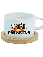 NERUŠIT, MŮŽU BOUCHNOUT. - bílý hrníček makronka 200 ml