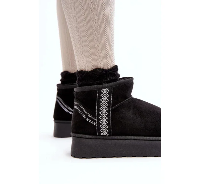 Dámské nízké sněhule 20221-4A černé - Fashion Boty Dámské nízké sněhule 20221-4A černé - Fashion Boty