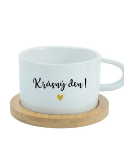 KRÁSNÝ DEN! - zelený mint hrníček makronka 200 ml