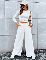 Dámský komplet širokých kalhot a crop topu ASTRAL ALLURE light beige FashionStreet AY0906
