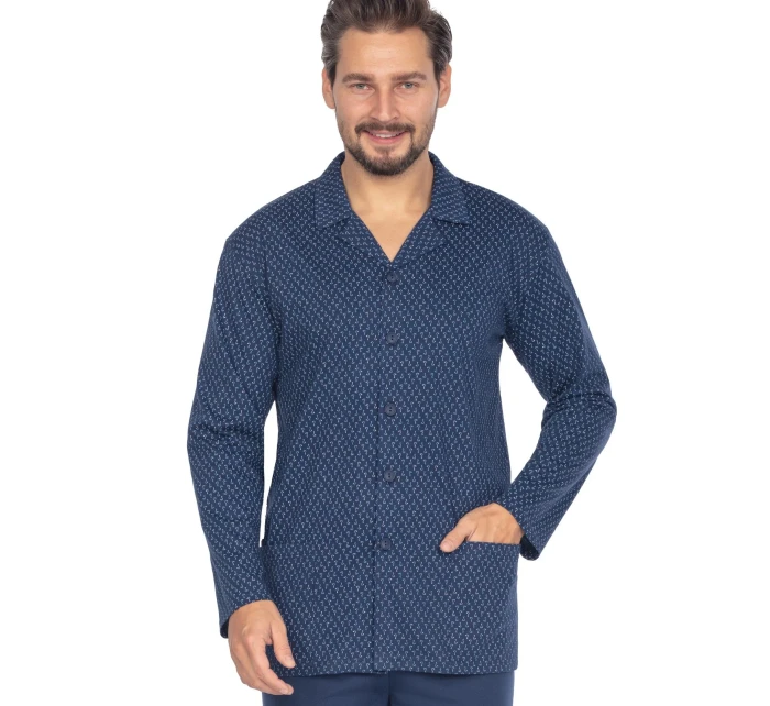Pyžamo Regina 463 dlouhé/r M-XL L24 pánské rozepínací