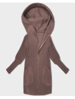 Bunda přehoz přes oblečení typu alpaka v barvě  s kapucí model 21479156 - MADE IN ITALY