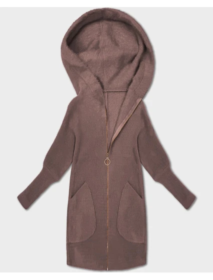 Bunda přehoz přes oblečení typu alpaka v barvě  s kapucí model 21479156 - MADE IN ITALY