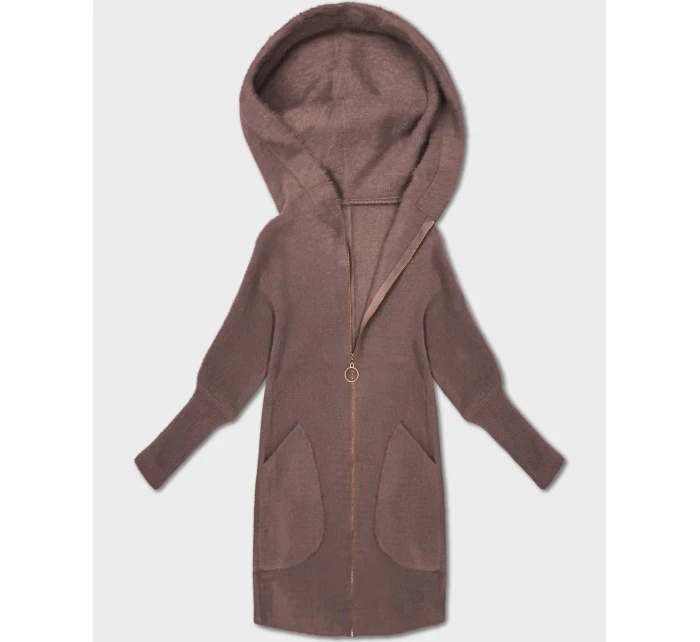 Bunda přehoz přes oblečení typu alpaka v barvě  s kapucí model 21479156 - MADE IN ITALY