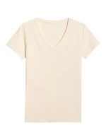 Dámské tričko krémové WAW25TTSH model 21391882 - 4F Dámské tričko krémové WAW25TTSH model 21391882 - 4F