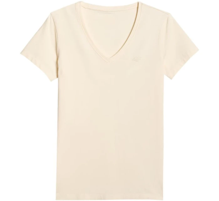 Dámské tričko krémové WAW25TTSH model 21391882 - 4F Dámské tričko krémové WAW25TTSH model 21391882 - 4F