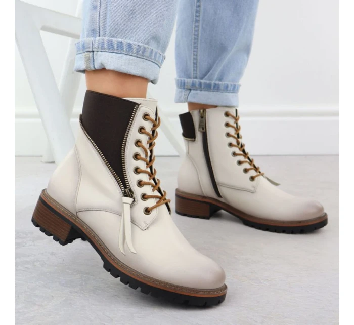 Dámské boty bagger beige Vinceza 26-58559 dámské