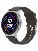 Dámské chytré hodinky GRAVITY GT12-7 Černý silikonový řemínek + stříbrný náramek Dámské chytré hodinky GRAVITY GT12-7 Černý silikonový řemínek + stříbrný náramek