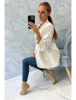Sako s klopami elegantní světle béžové Sako s klopami elegantní světle béžové