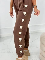 Bavlněné kalhoty Amour mocca