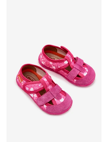 Pantofle Dětské Na Suchý Zip V Růžové model 21705440 - Milami Pantofle Dětské Na Suchý Zip V Růžové model 21705440 - Milami