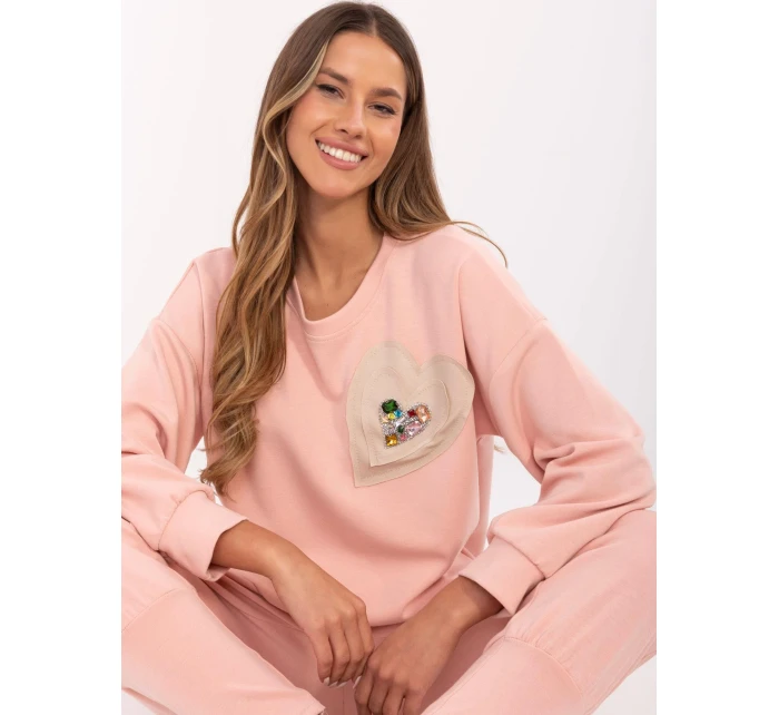 Bluza DHJ BL model 20857382 brzoskwiniowy - FPrice Bluza DHJ BL model 20857382 brzoskwiniowy - FPrice